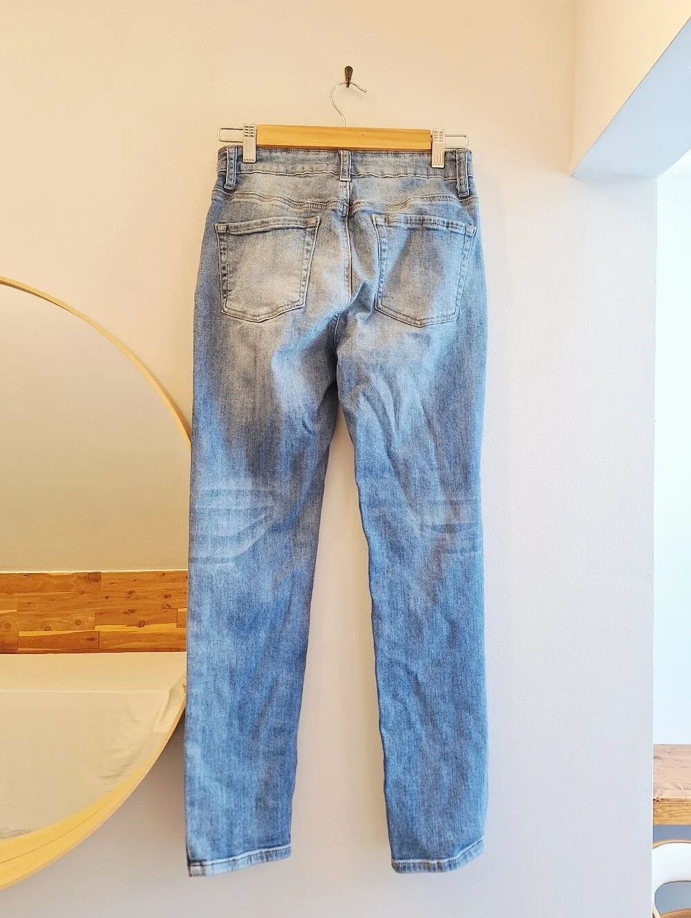 Altar'd State Light Wash High Waisted Distressed Jeans - Size 26 - Picture 5 of 6